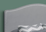 Queen Size, Bed Headboard Only, Upholstered, Transitional - Gray - Furniture Home Direct