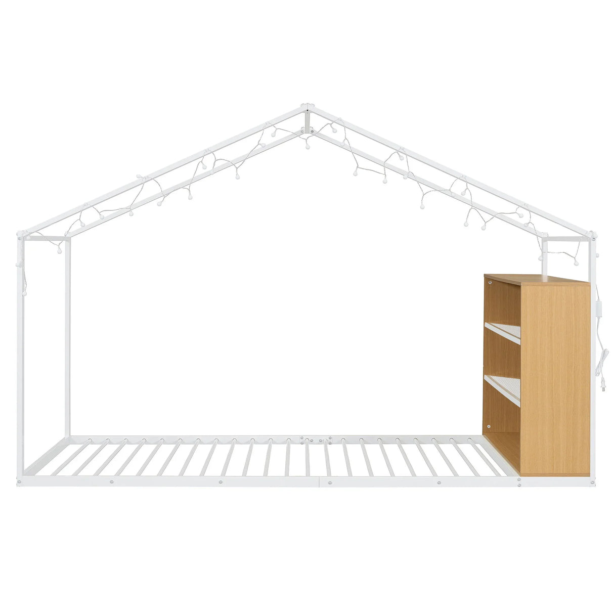 Bed House Frame With Shelves And Lights - Furniture Home Direct