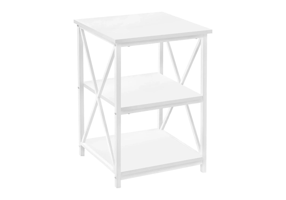 3 Tier Accent Table, Side Marble Look Contemporary & Modern - Furniture Home Direct