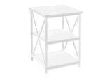 3 Tier Accent Table, Side Marble Look Contemporary & Modern - Furniture Home Direct
