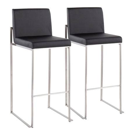 Fuji - Contemporary And Modern Elegance High Back Barstool - Furniture Home Direct