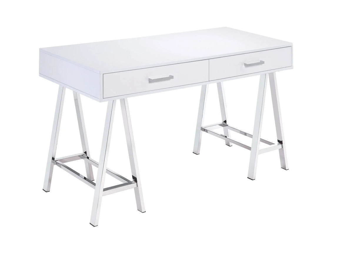 Coleen - High Gloss Writing Desk With USB - Furniture Home Direct
