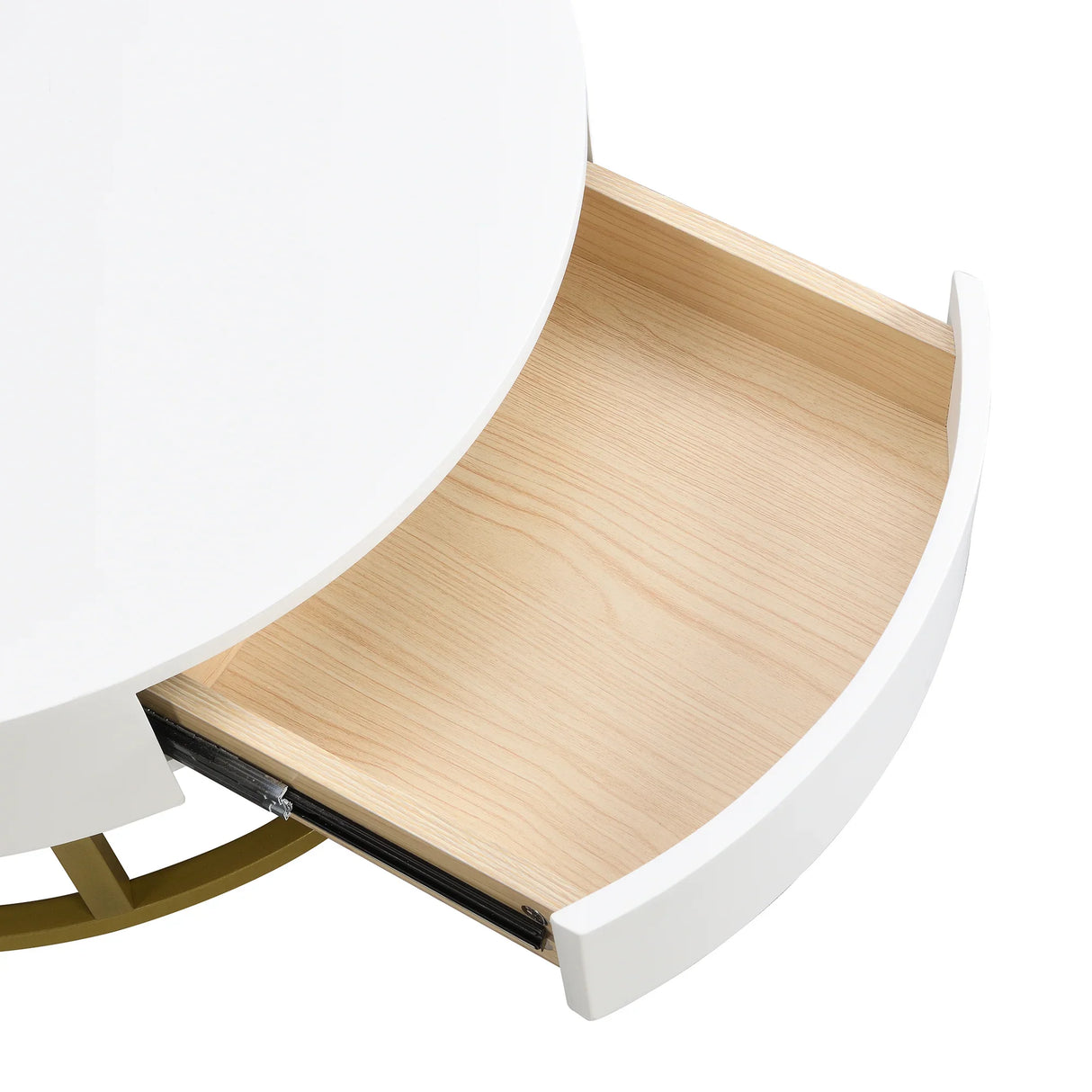 Nesting Coffee Tables Round Lift-Top Modern Black and White - Furniture Home Direct