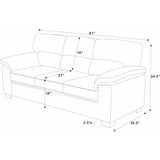 Vintage Inspired 3 Seat Sofa With Tufted Cushions - Furniture Home Direct