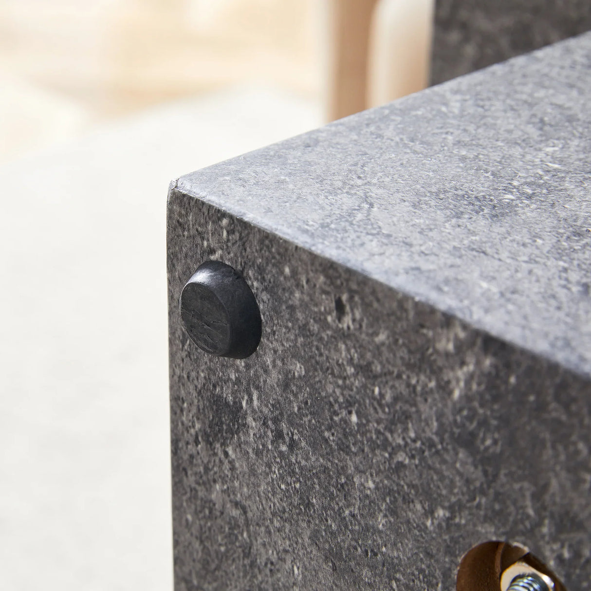 Coffee Table Modern Minimalist Stone Look MDF Textured Gray - Furniture Home Direct