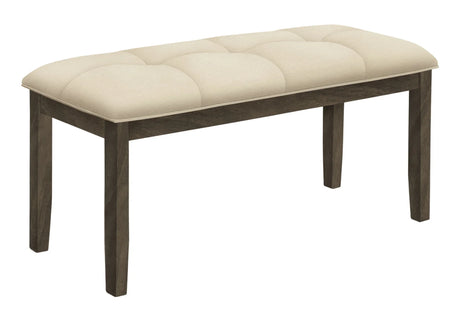 Bench, Rectangular, Hallway, Upholstered, Transitional - Cream - Furniture Home Direct