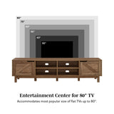 Rustic Barndoor Open-Storage TV Stand For TVs Up To 80" - Furniture Home Direct