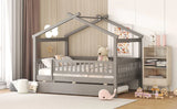 Creativity House Bed With Twin Size Trundle - Furniture Home Direct