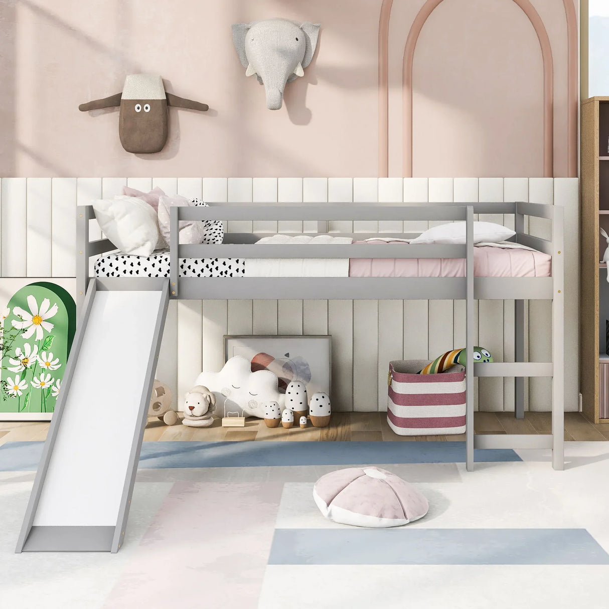 Loft Bed With Slide, Multifunctional Design - Furniture Home Direct