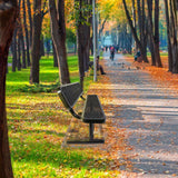 Outdoor Steel Bench With Backrest - Furniture Home Direct