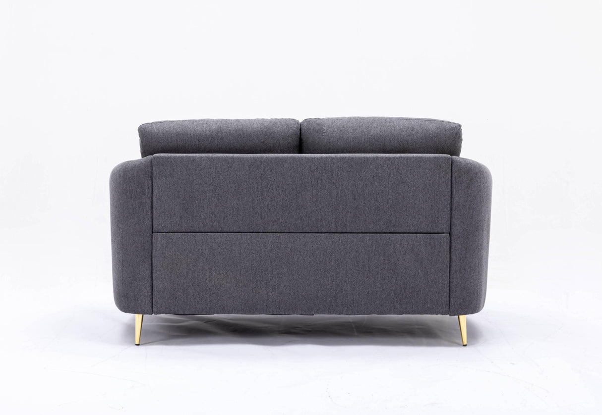 Yuina Gray Linen 3 Pieces Living Room Set - Furniture Home Direct
