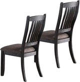Dining Set Transitional Table With Shelf 6 Chairs Coffee - Furniture Home Direct