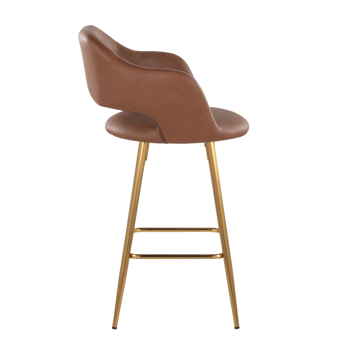 Margarite - Contemporary Fixed Height Counter Stool With Footrest (Set of 2) With Square - Furniture Home Direct