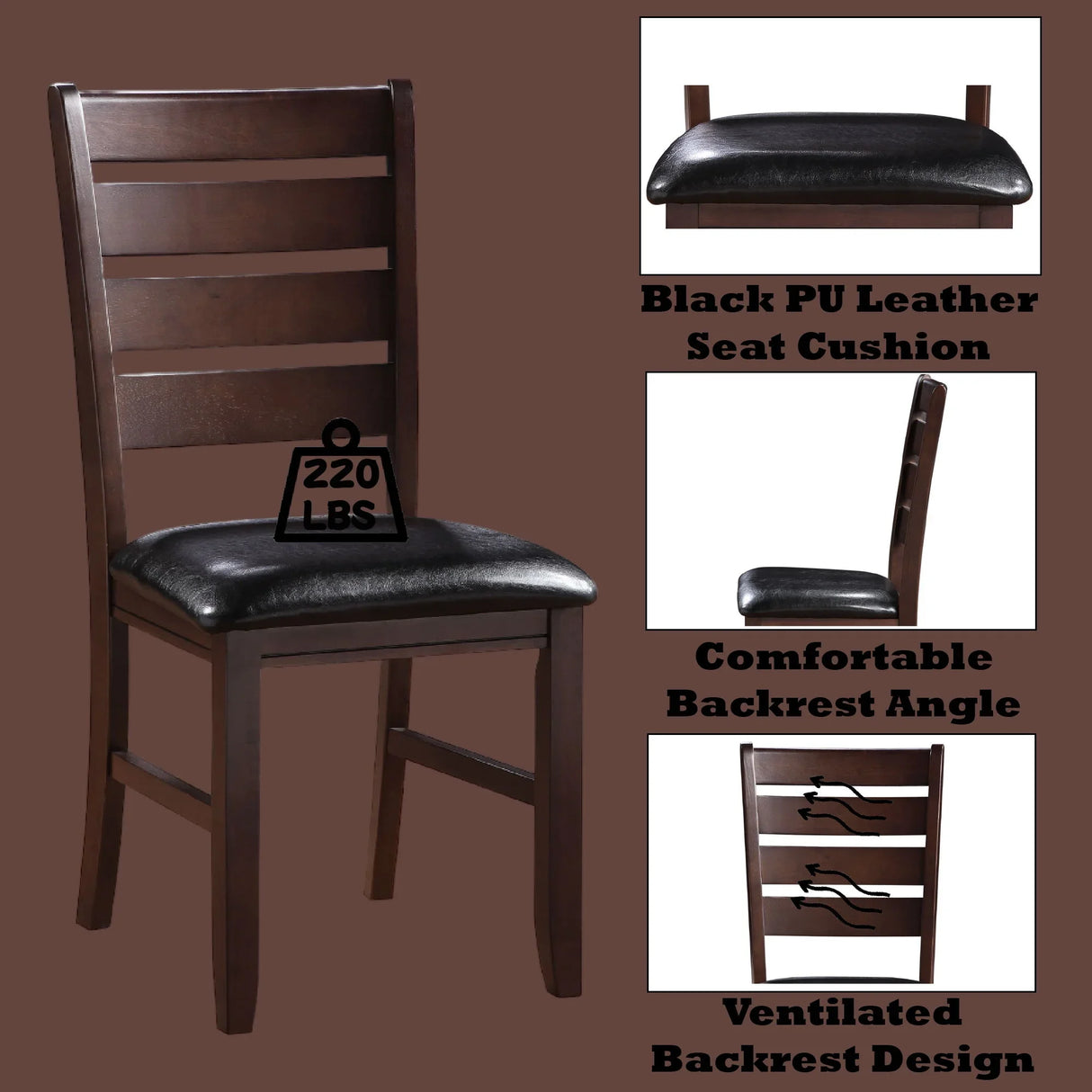 Urbana - Synthetic Leather Side Chair (Set of 2) - Furniture Home Direct