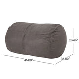 Michael - Modern Cylindrical Suede Bean Bag Chair - Furniture Home Direct