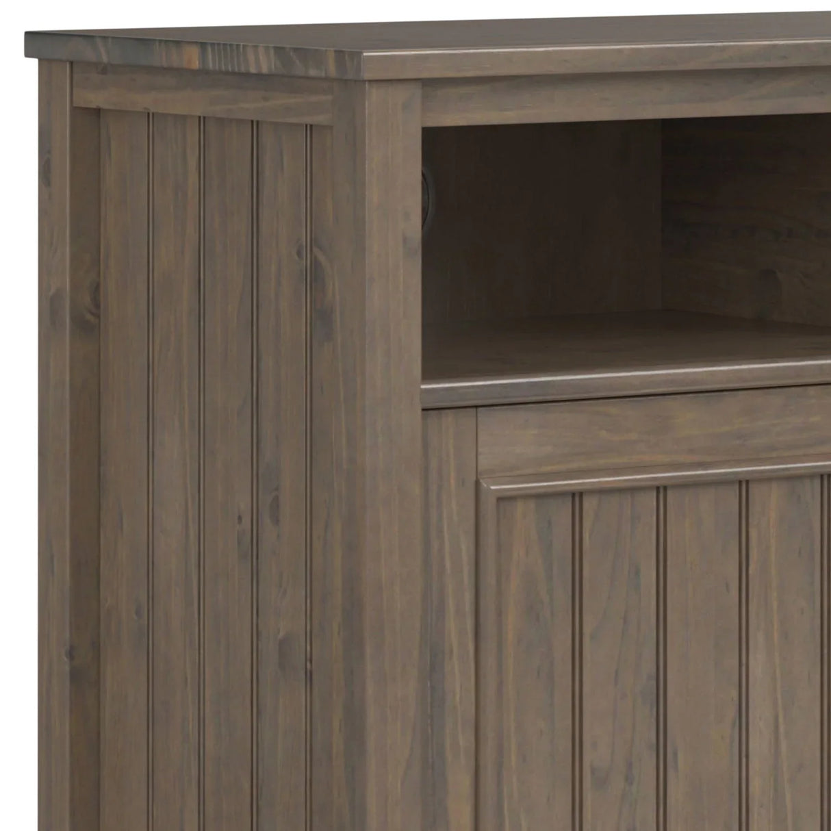 Lev - Medium Storage Cabinet - Smoky Brown - Furniture Home Direct