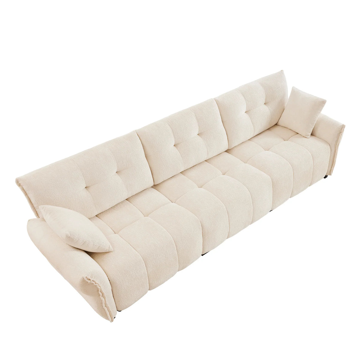 Chenille Sofa - White - Furniture Home Direct