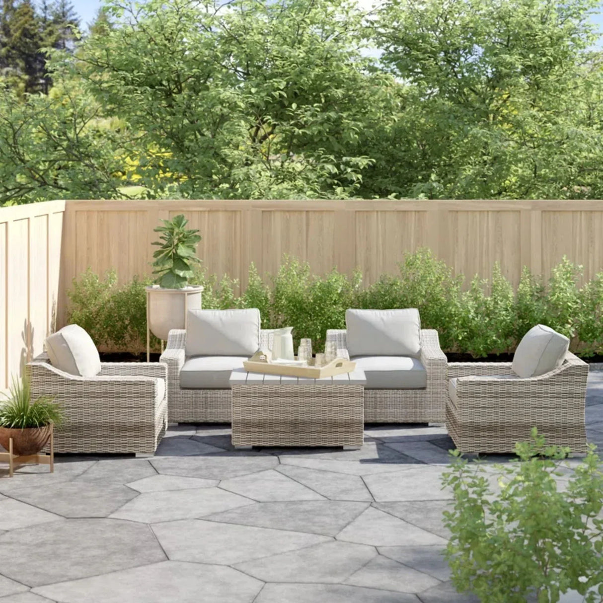 Stylish Sofa Seating Group With Cushions Perfect For Outdoor Gatherings - Furniture Home Direct
