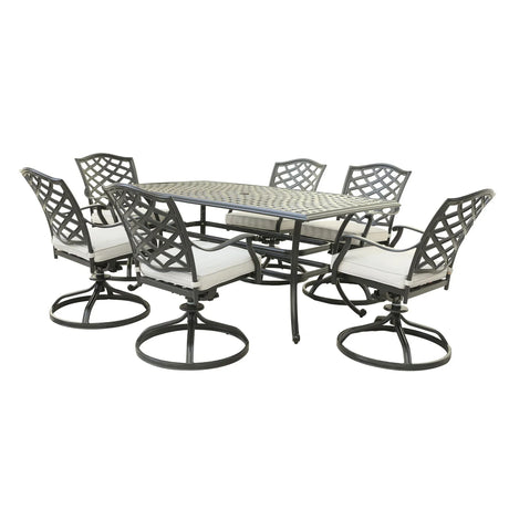 Aluminum Rectangular Dining Set - Furniture Home Direct