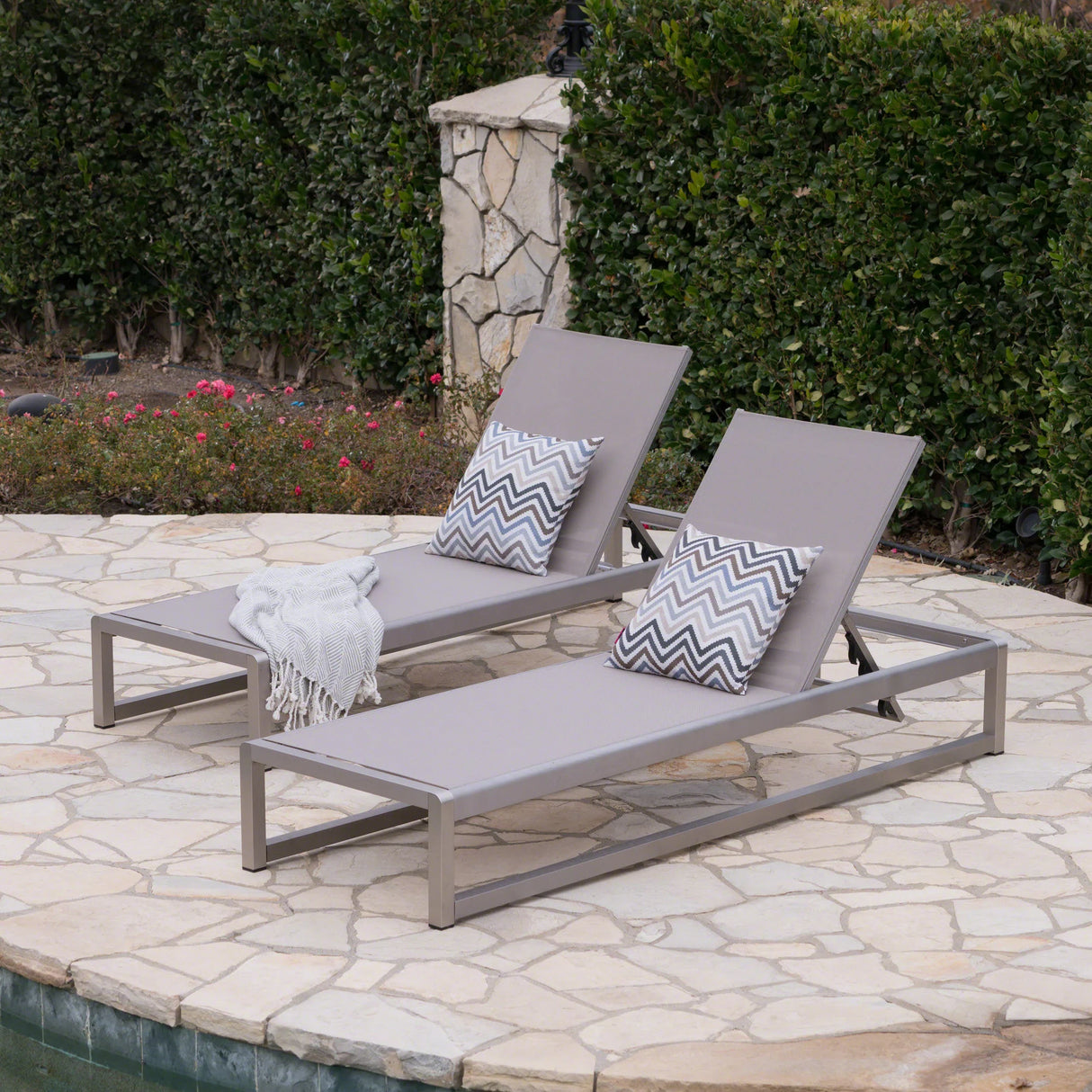 Modesta Chaise Lounge Set Of 2 - Furniture Home Direct