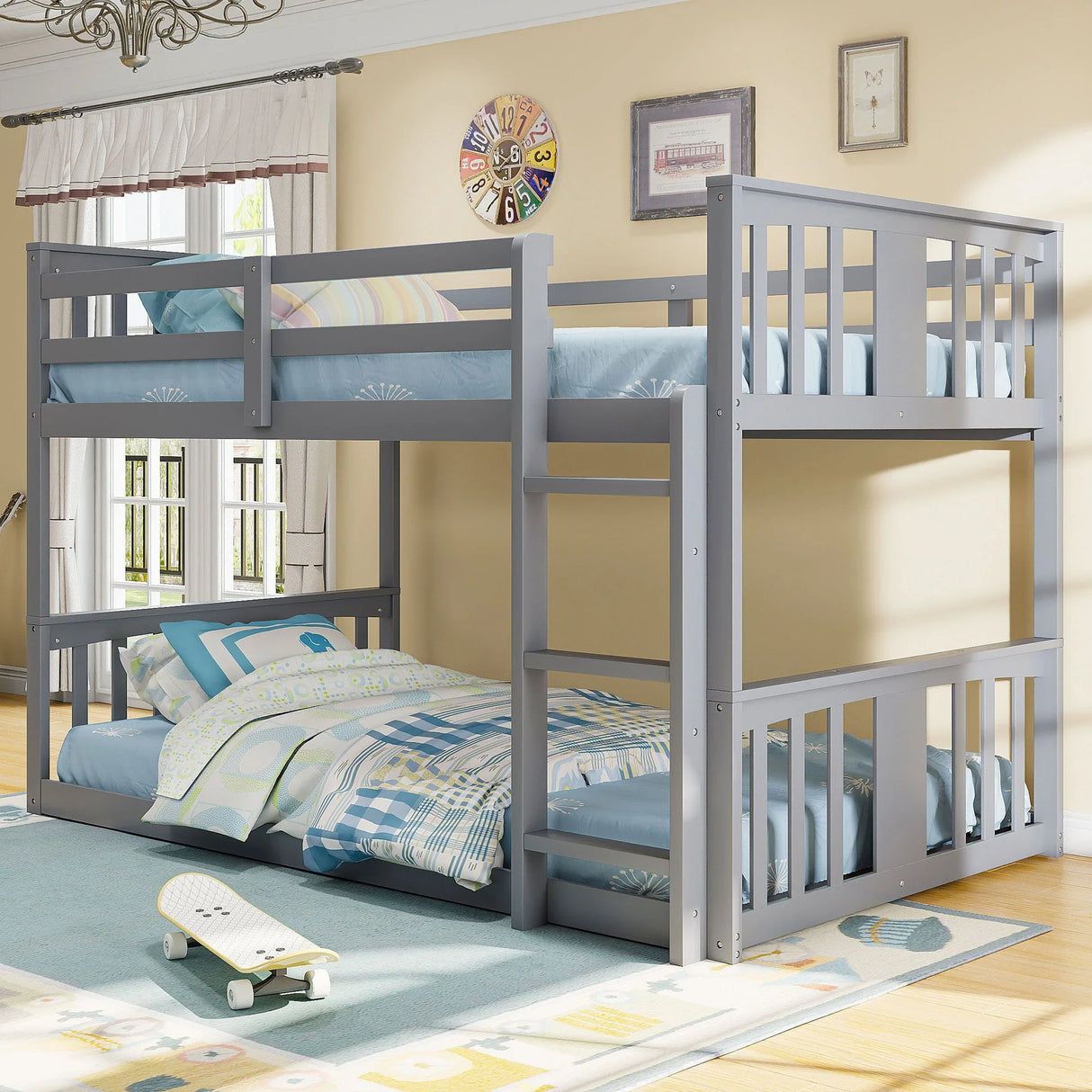Solid Construction Bunk Bed & Ladder - Furniture Home Direct