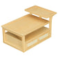 Coffee Table With 1 Storage Shelf, 2 Tabletops And 1 Rattan Drawer - Furniture Home Direct