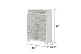 Bedroom Set 5 Piece Modern Queen Bed Dresser White - Furniture Home Direct