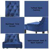 Farren - Velvet Side Chair (Set of 2) - Furniture Home Direct