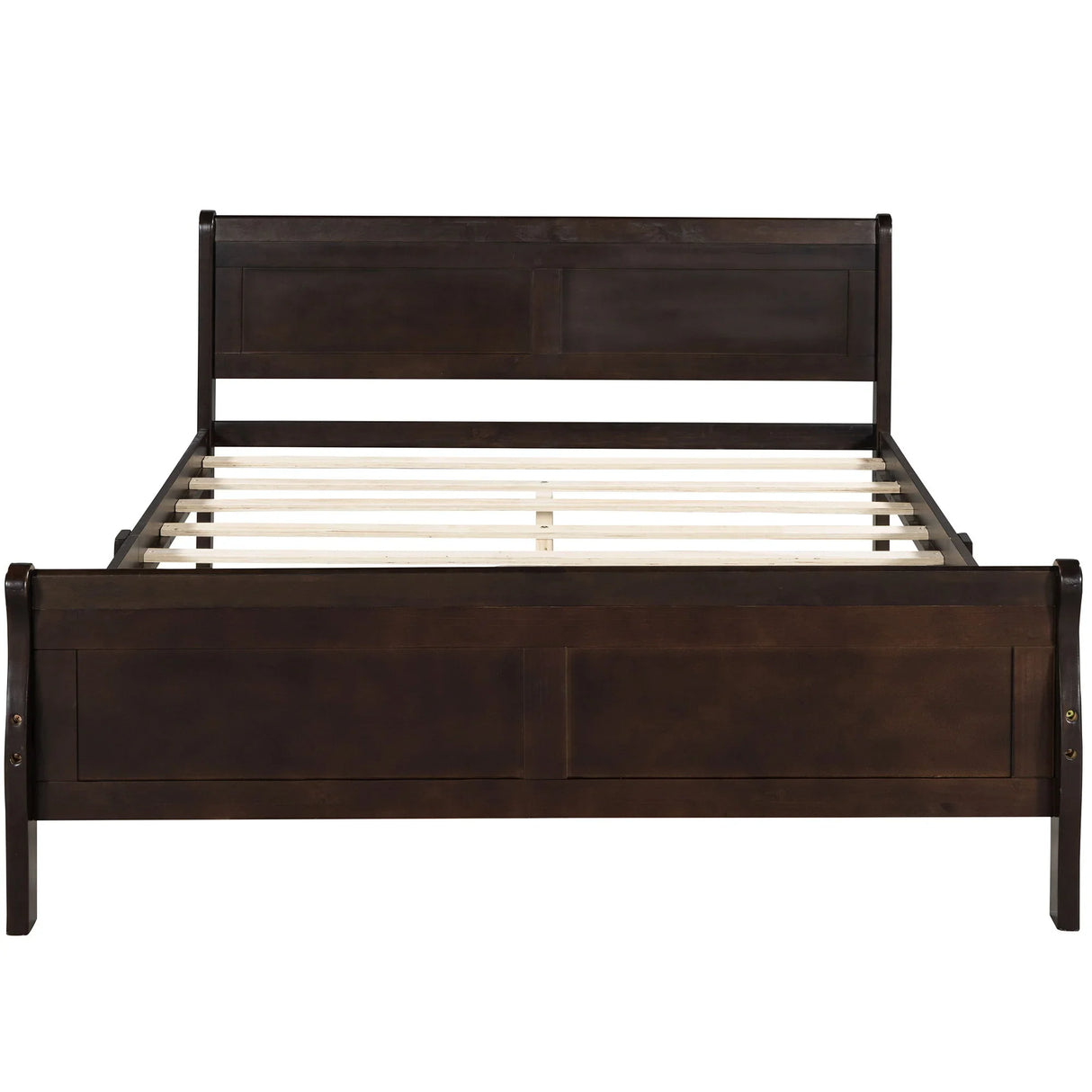 Platform Bed Frame Mattress Foundation Sleigh Bed With Headboard / Footboard / Wood Slat Suppor - Furniture Home Direct