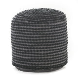 River - Handcrafted Cylindrical Pouf Water Resistant Fabric - Furniture Home Direct