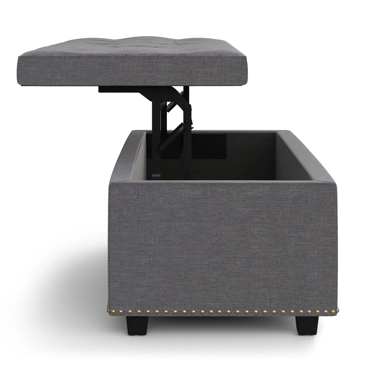 Hamilton - Upholstered Lift Top Rectangular Storage Ottoman - Furniture Home Direct