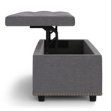 Hamilton - Upholstered Lift Top Rectangular Storage Ottoman - Furniture Home Direct