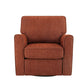 360° Swivel Accent Barrel Armchair With Side Pockets, Compact Design - Furniture Home Direct