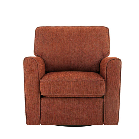360° Swivel Accent Barrel Armchair With Side Pockets, Compact Design - Furniture Home Direct