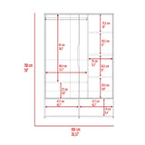 Wardrobe With Double Doors And Shoe Storage Modern Beige - Furniture Home Direct
