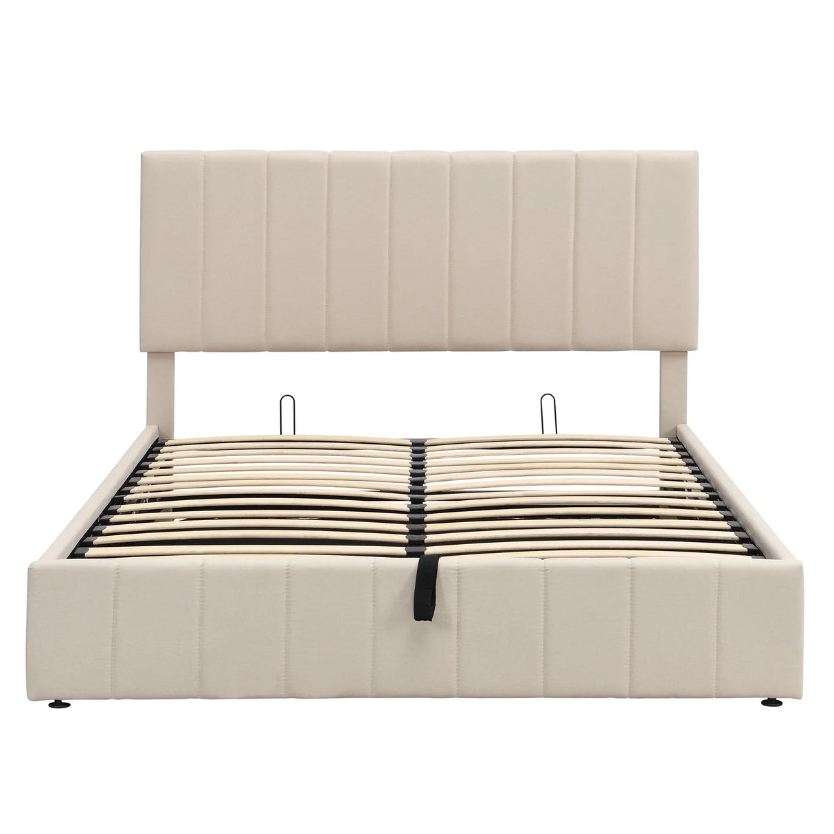 Elegant Upholstered Platform Bed With Hydraulic Storage System - Furniture Home Direct