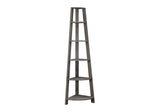 Bookshelf, Bookcase, Etagere, Corner, 5 Tier, For Office, Contemporary & Modern - Taupe - Furniture Home Direct