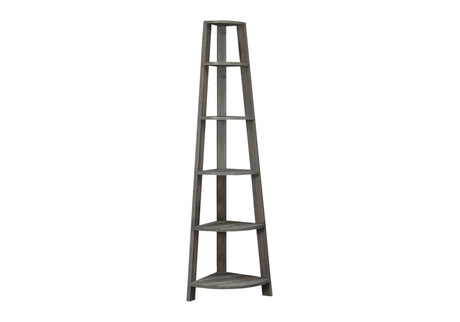 Bookshelf, Bookcase, Etagere, Corner, 5 Tier, For Office, Contemporary & Modern - Taupe - Furniture Home Direct
