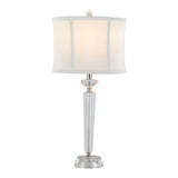 Diamond - Torch Contemporary Crystal Table Lamp (Set of 2) - Clear / Off White / Polished Nickel - Furniture Home Direct