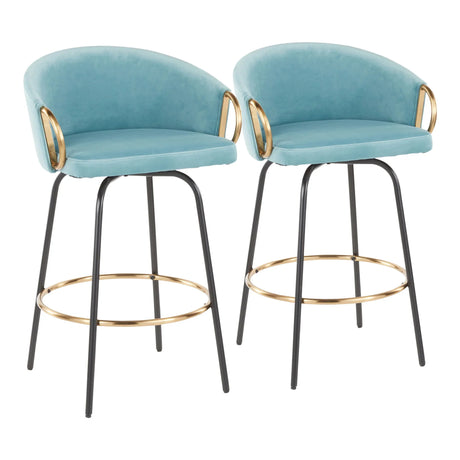 Claire - Contemporary / Glam Counter Stool (Set of 2) - Furniture Home Direct