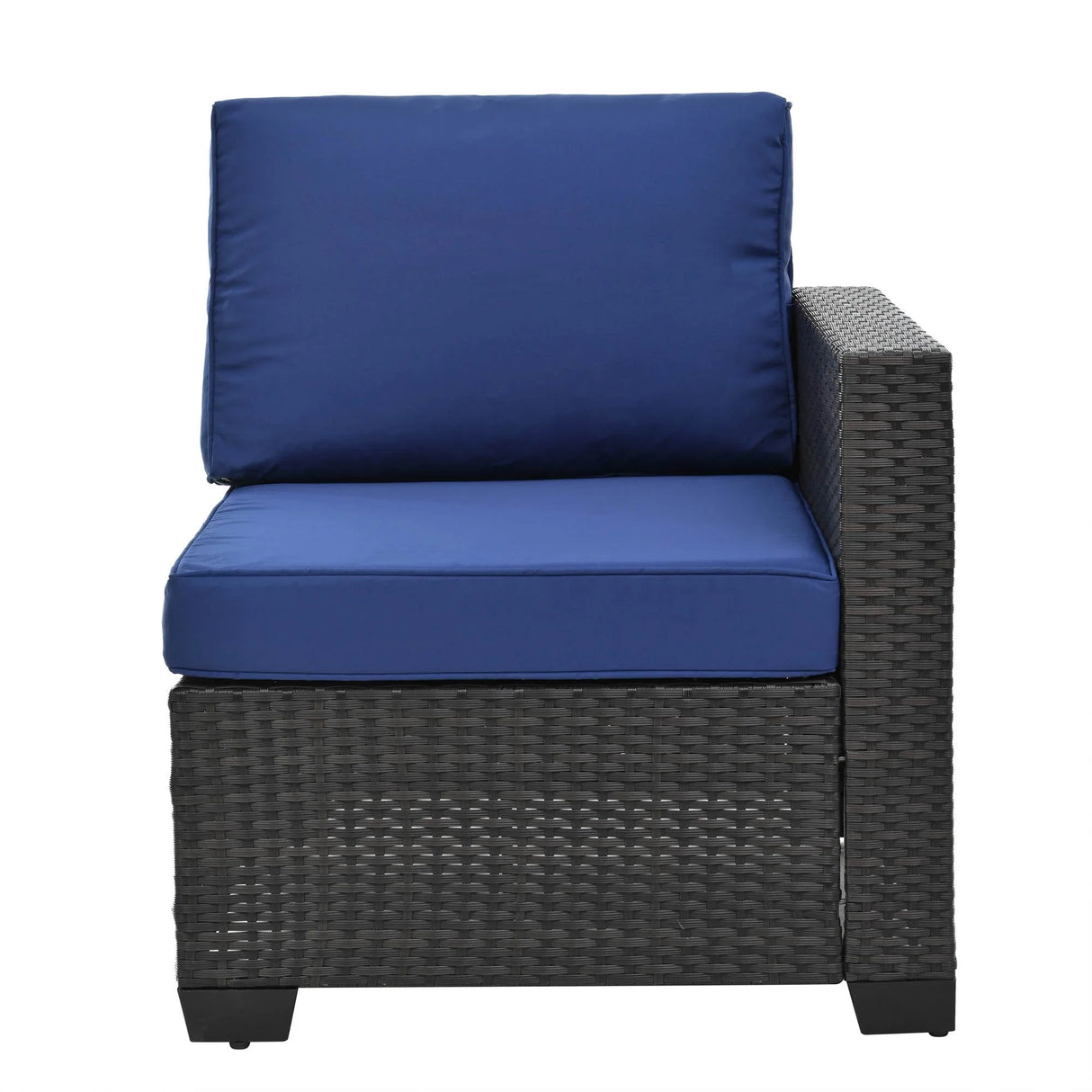 4 Piece Rattan Outdoor Patio Set - Blue - Furniture Home Direct