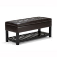 Cosmopolitan - Storage Ottoman Bench With Open Bottom - Tanners Brown - Furniture Home Direct