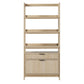 Transitional Wide Reeded Bookshelf With Drawers On Bottom - Furniture Home Direct