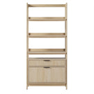 Transitional Wide Reeded Bookshelf With Drawers On Bottom - Furniture Home Direct