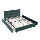 Modern Cushioned Bed Frame With Headboard And Drawers - Furniture Home Direct