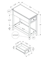 Accent End Table, 2 Tier, Storage Drawer, Transitional - Walnut - Furniture Home Direct