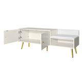 Modern Shoe Storage with Upholstered Cushions - Antique White - Furniture Home Direct