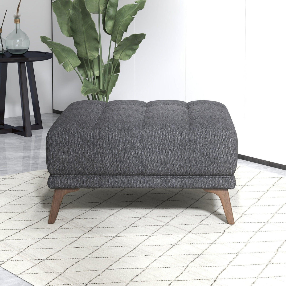 Addison - Square Upholstered Ottoman - Furniture Home Direct