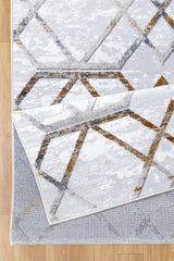 Nova - 2'7" X 7' Polypropylene Area Rug - Multi / White - Furniture Home Direct
