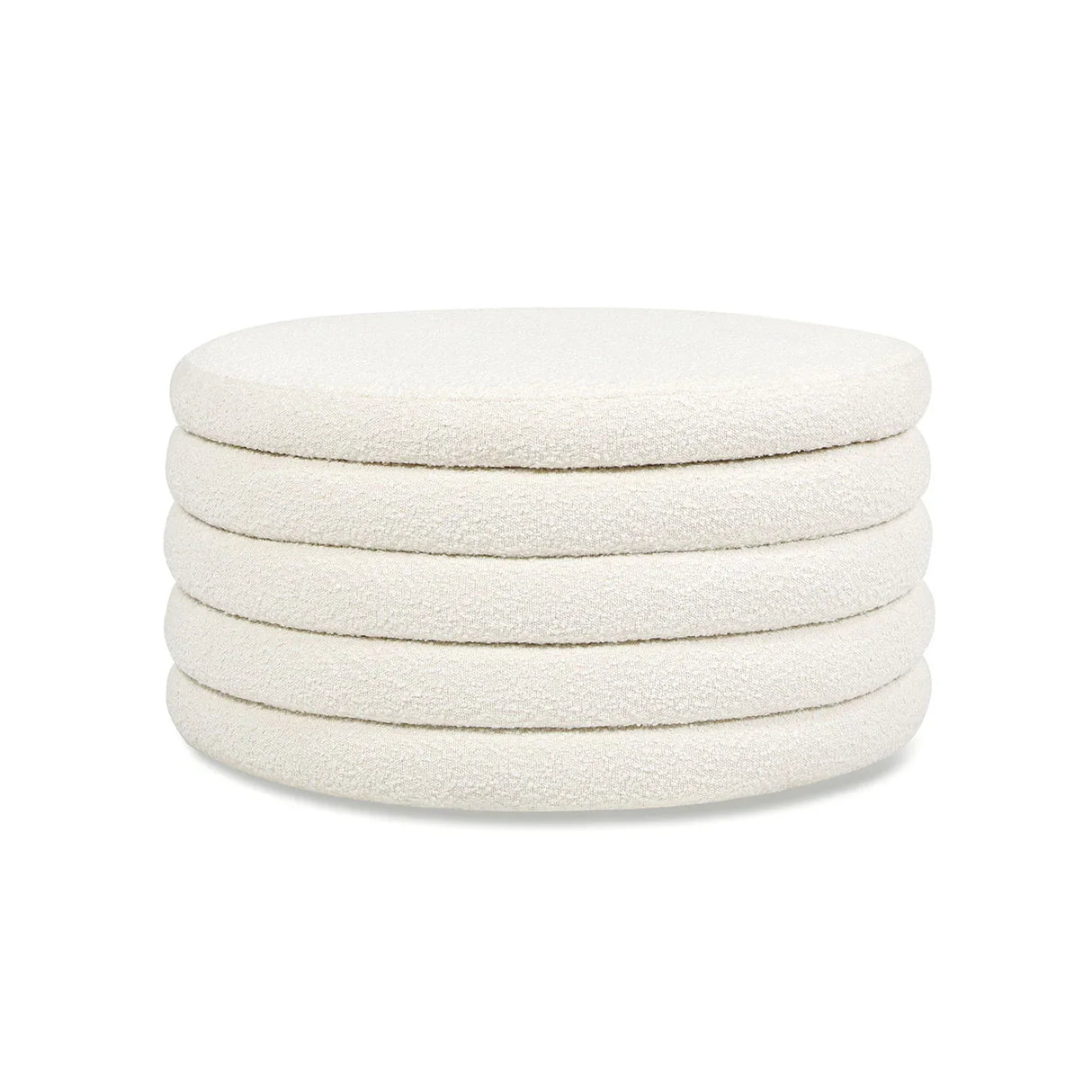 Fuji - Oversized Round Storage Ottoman - Furniture Home Direct
